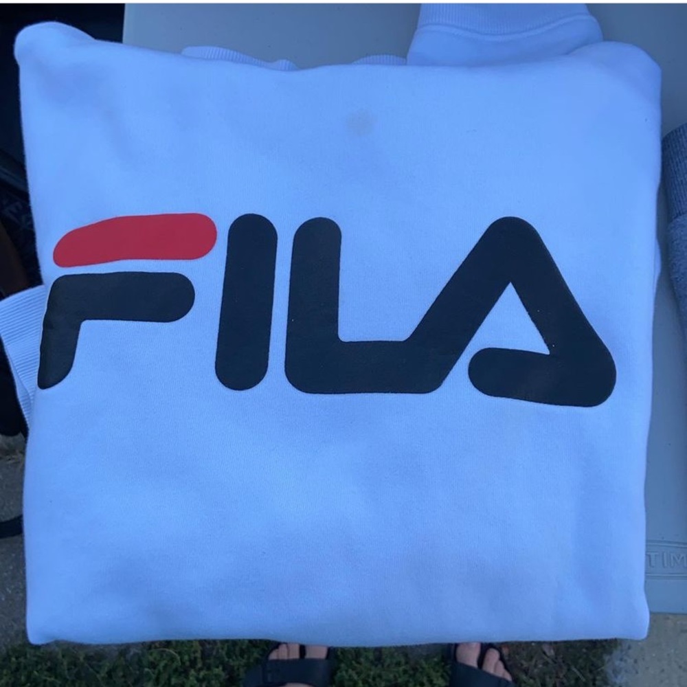 white hoodie fila